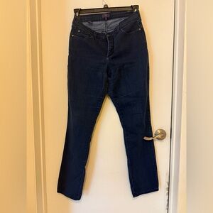 NYDJ Size 10 Dark Blue Straight Leg Jeans